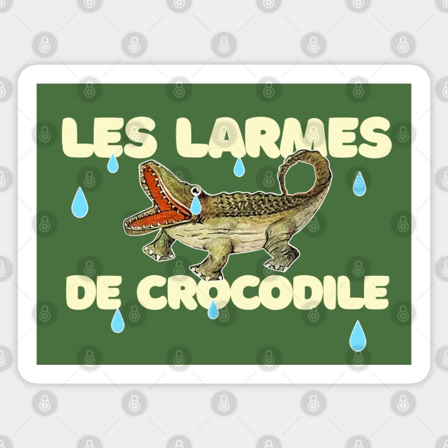 Les Larmes De Crocodile // French Vintage Illustration Design Sticker by DankFutura